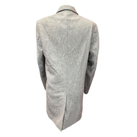 COS Men’s Gray Wool Blend Overcoat 36R Hidden Button Front Minimalist Classic - Picture 6 of 15